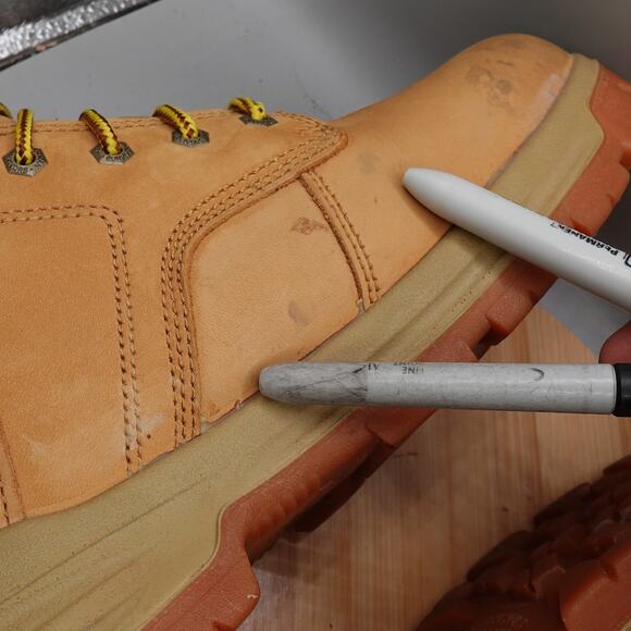 Herman Survivor Mens Boots 13W Workwear Waterproof Lace Up Steel Toe Brown - Picture 6 of 11